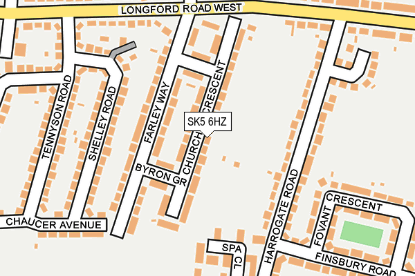 SK5 6HZ map - OS OpenMap – Local (Ordnance Survey)