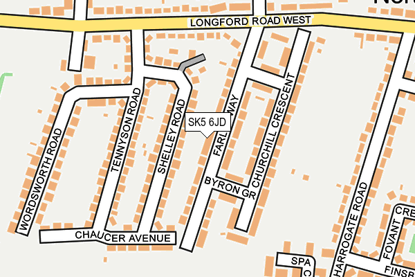 SK5 6JD map - OS OpenMap – Local (Ordnance Survey)