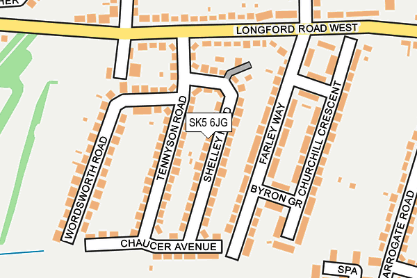SK5 6JG map - OS OpenMap – Local (Ordnance Survey)