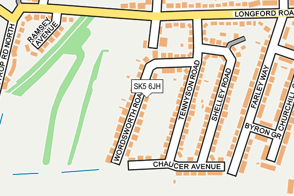 SK5 6JH map - OS OpenMap – Local (Ordnance Survey)
