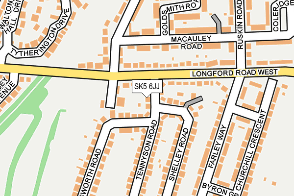 SK5 6JJ map - OS OpenMap – Local (Ordnance Survey)