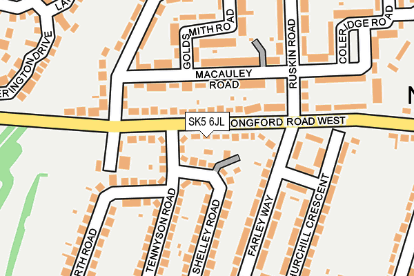 SK5 6JL map - OS OpenMap – Local (Ordnance Survey)
