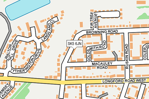 SK5 6JN map - OS OpenMap – Local (Ordnance Survey)
