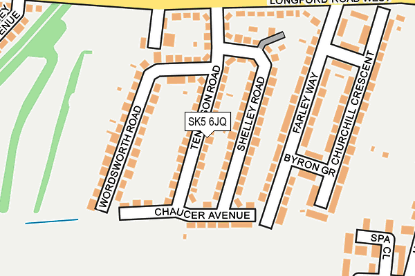 SK5 6JQ map - OS OpenMap – Local (Ordnance Survey)