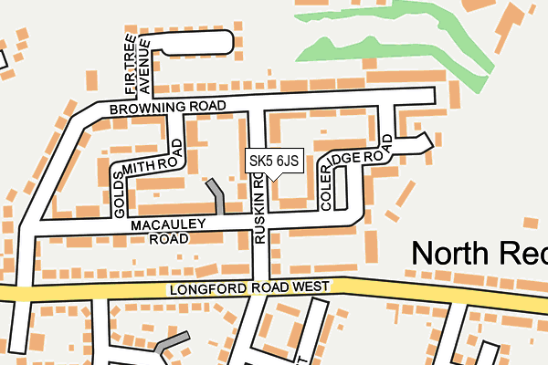 SK5 6JS map - OS OpenMap – Local (Ordnance Survey)