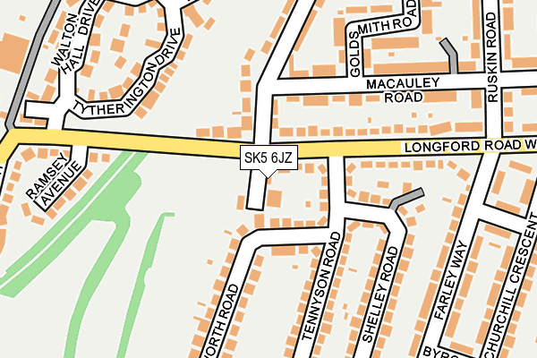 SK5 6JZ map - OS OpenMap – Local (Ordnance Survey)