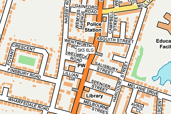 SK5 6LG map - OS OpenMap – Local (Ordnance Survey)