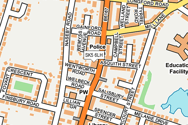 SK5 6LH map - OS OpenMap – Local (Ordnance Survey)