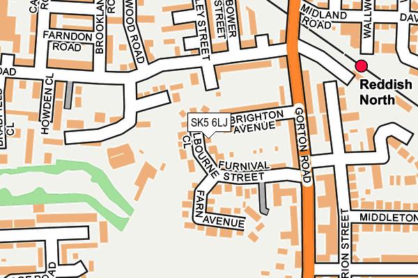 SK5 6LJ map - OS OpenMap – Local (Ordnance Survey)