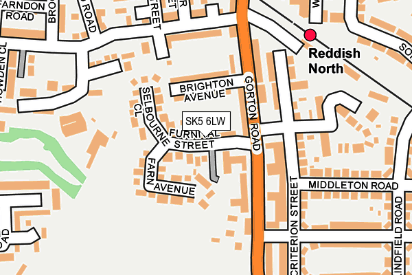 SK5 6LW map - OS OpenMap – Local (Ordnance Survey)