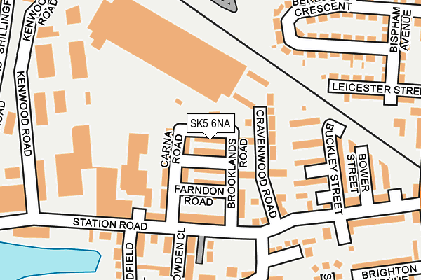 SK5 6NA map - OS OpenMap – Local (Ordnance Survey)