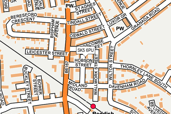 SK5 6PU map - OS OpenMap – Local (Ordnance Survey)