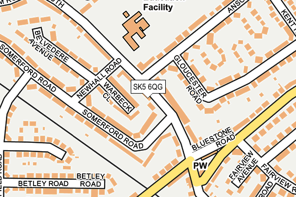 SK5 6QG map - OS OpenMap – Local (Ordnance Survey)
