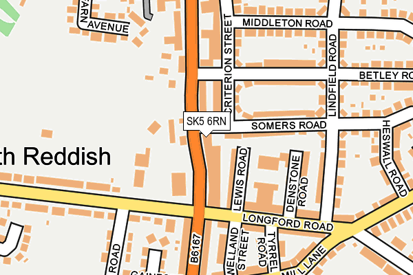 Map of REDDISH DISCOUNT BARGAIN STORE LTD at local scale