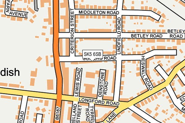 SK5 6SB map - OS OpenMap – Local (Ordnance Survey)