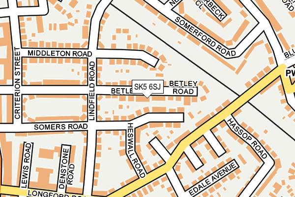 SK5 6SJ map - OS OpenMap – Local (Ordnance Survey)
