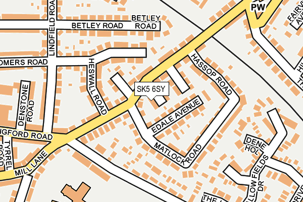 SK5 6SY map - OS OpenMap – Local (Ordnance Survey)