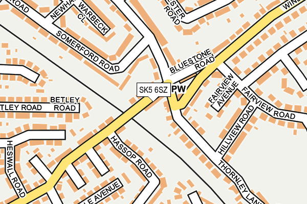SK5 6SZ map - OS OpenMap – Local (Ordnance Survey)