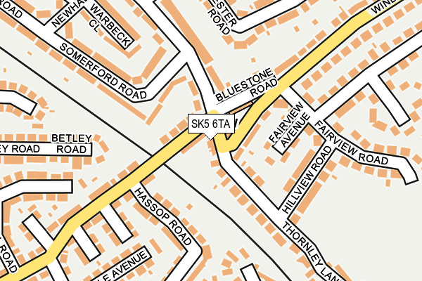 SK5 6TA map - OS OpenMap – Local (Ordnance Survey)