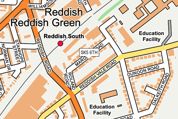 Map of REDDISH ROOFING LIMITED at local scale