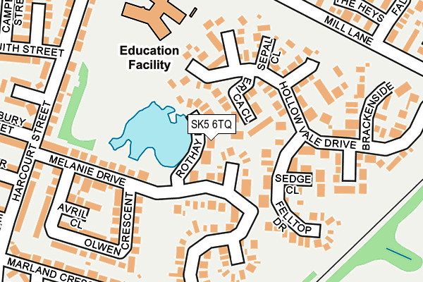 SK5 6TQ map - OS OpenMap – Local (Ordnance Survey)