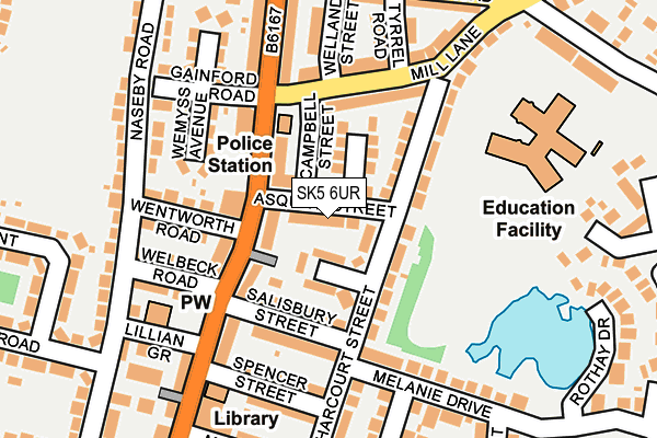 SK5 6UR map - OS OpenMap – Local (Ordnance Survey)