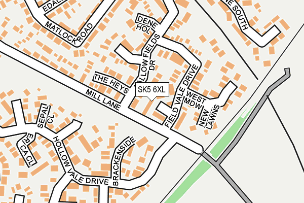 SK5 6XL map - OS OpenMap – Local (Ordnance Survey)