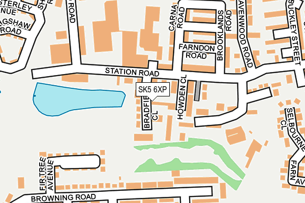 SK5 6XP map - OS OpenMap – Local (Ordnance Survey)