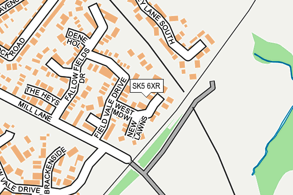 SK5 6XR map - OS OpenMap – Local (Ordnance Survey)