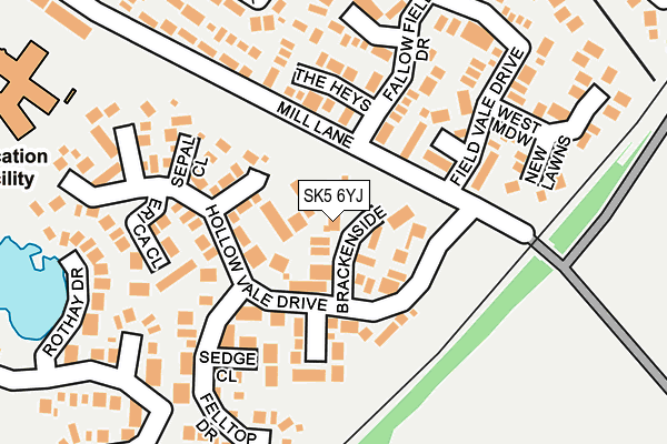 SK5 6YJ map - OS OpenMap – Local (Ordnance Survey)