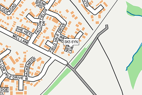 SK5 6YN map - OS OpenMap – Local (Ordnance Survey)
