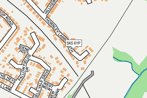 SK5 6YP map - OS OpenMap – Local (Ordnance Survey)
