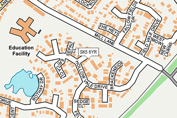 SK5 6YR map - OS OpenMap – Local (Ordnance Survey)