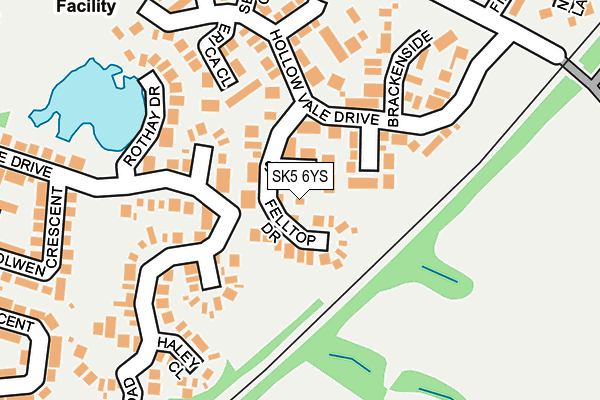 SK5 6YS map - OS OpenMap – Local (Ordnance Survey)