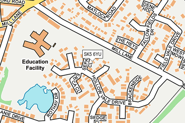 SK5 6YU map - OS OpenMap – Local (Ordnance Survey)