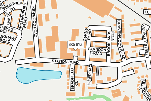 SK5 6YZ map - OS OpenMap – Local (Ordnance Survey)