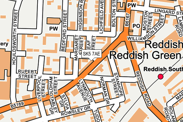 Map of REDDISH ALE LIMITED at local scale