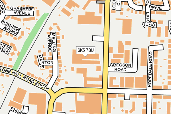SK5 7BU map - OS OpenMap – Local (Ordnance Survey)