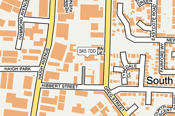 SK5 7DD map - OS OpenMap – Local (Ordnance Survey)