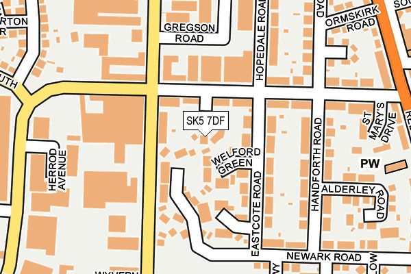 SK5 7DF map - OS OpenMap – Local (Ordnance Survey)
