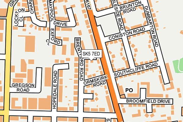 SK5 7ED map - OS OpenMap – Local (Ordnance Survey)