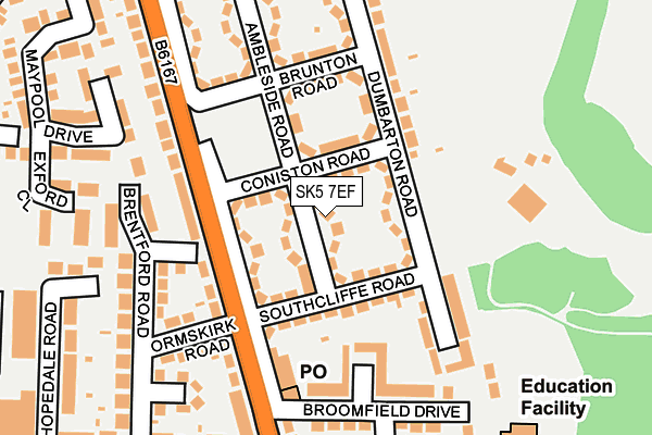 SK5 7EF map - OS OpenMap – Local (Ordnance Survey)