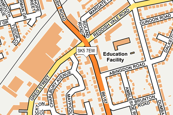 SK5 7EW map - OS OpenMap – Local (Ordnance Survey)
