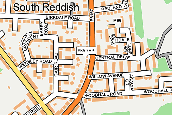 Map of REDDISH OFFLICENCE LIMITED at local scale