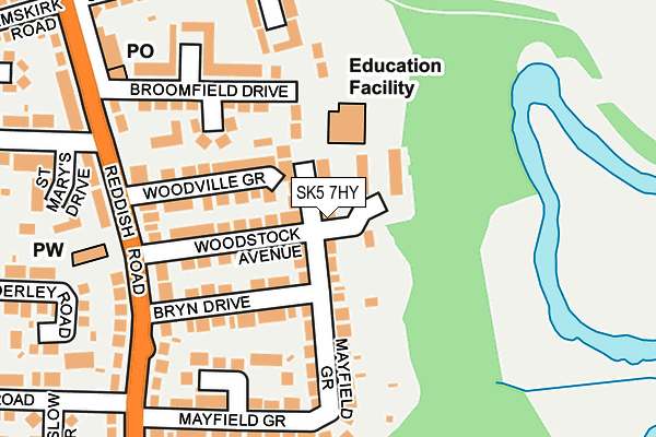 SK5 7HY map - OS OpenMap – Local (Ordnance Survey)