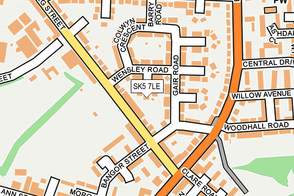 SK5 7LE map - OS OpenMap – Local (Ordnance Survey)