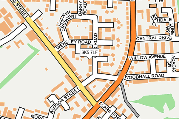 SK5 7LF map - OS OpenMap – Local (Ordnance Survey)