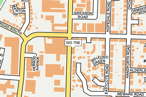 SK5 7NB map - OS OpenMap – Local (Ordnance Survey)