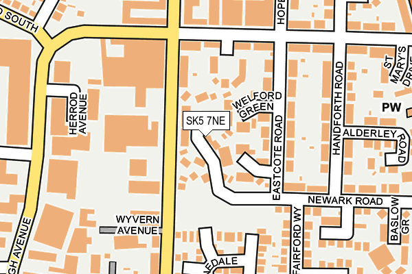SK5 7NE map - OS OpenMap – Local (Ordnance Survey)