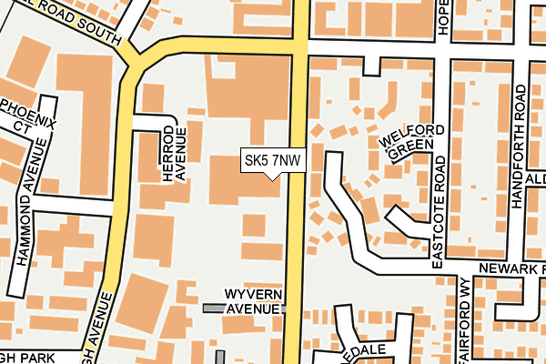 SK5 7NW map - OS OpenMap – Local (Ordnance Survey)